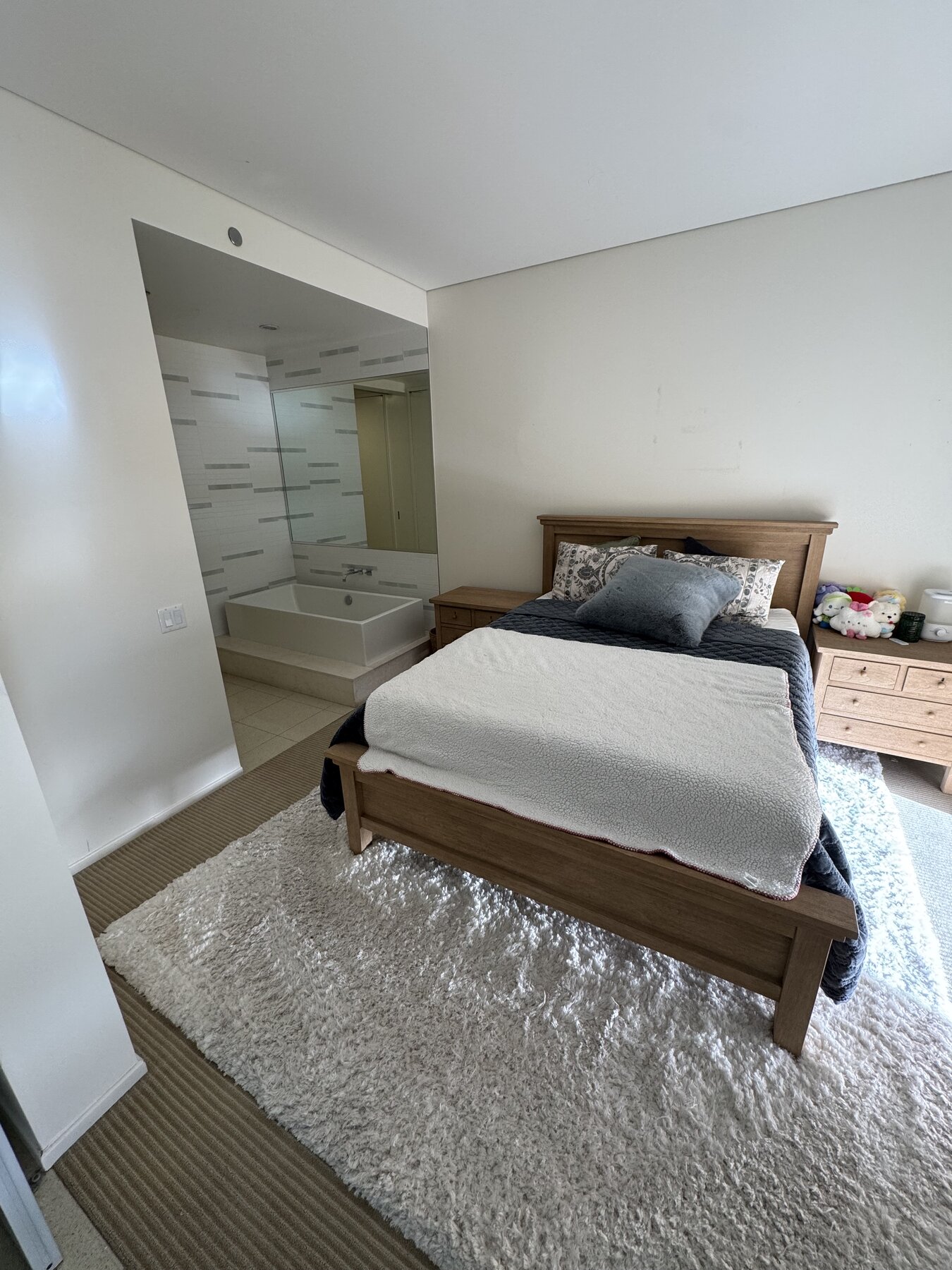 Bedroom with soaking tub